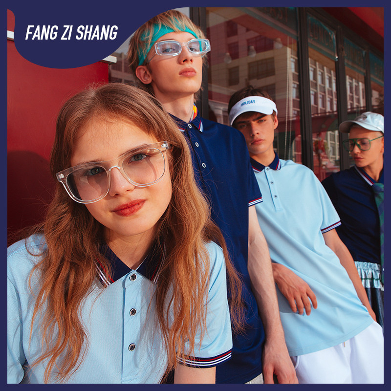 2021 Jade Silk Summer Color Short Sleeves Custom High-end Work Suit T-shirt Bookbinding Doing team clothes