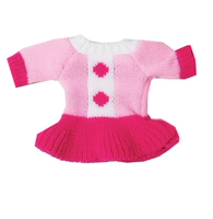 Розовое трикотажное платье