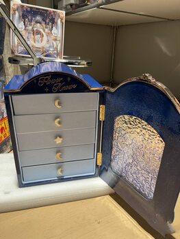 Flower Knows Moonlight Mermaid Series Handheld Mirror Moonlight White Powder Crystal Starry Sky Blue Handheld Mirror New Model