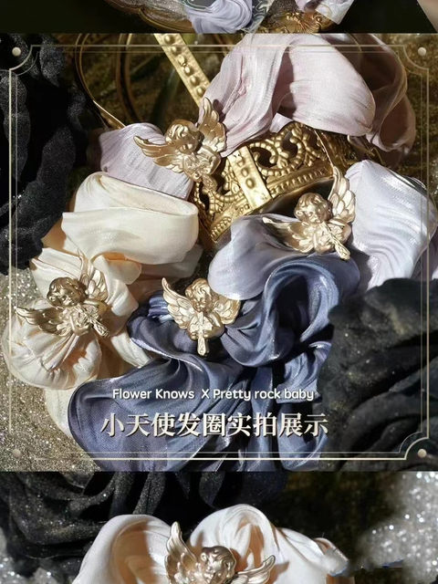 Floral-Inspired Hair Ties, High-End Scrunchies for Women, Ponytail Holders, Simple and Elegant Hair Accessories