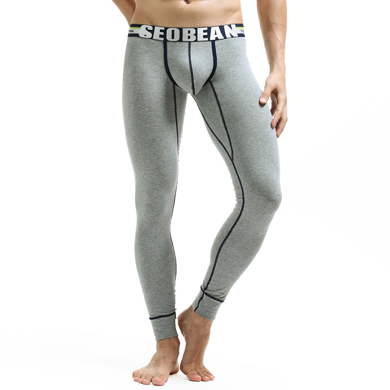 SEOBESE / U U-sac với quần ấm thời trang cơ sở màu rắn bó sát quần dài nhà cotton quan tat da chan 