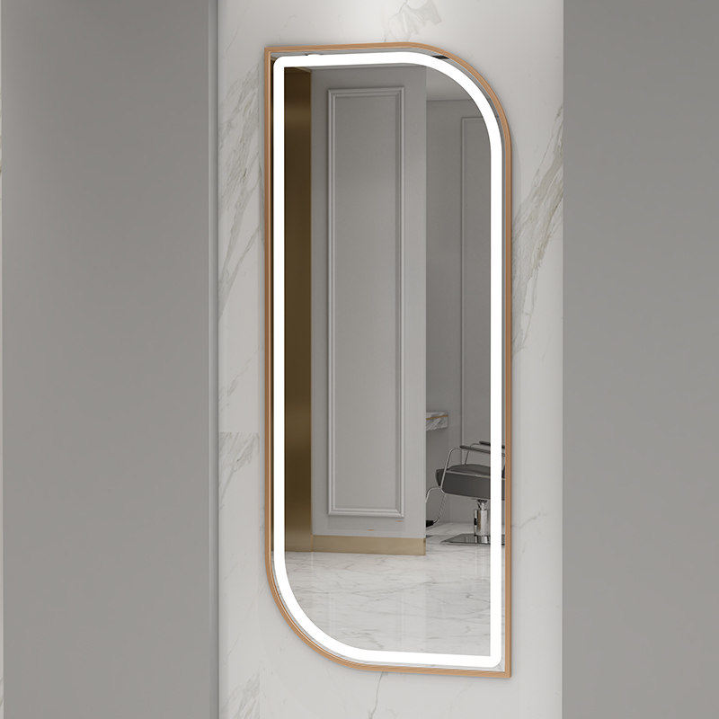 Net red Li Kun shop large mirror hair salon mirror tide single-sided large mirror hair salon special LED touch