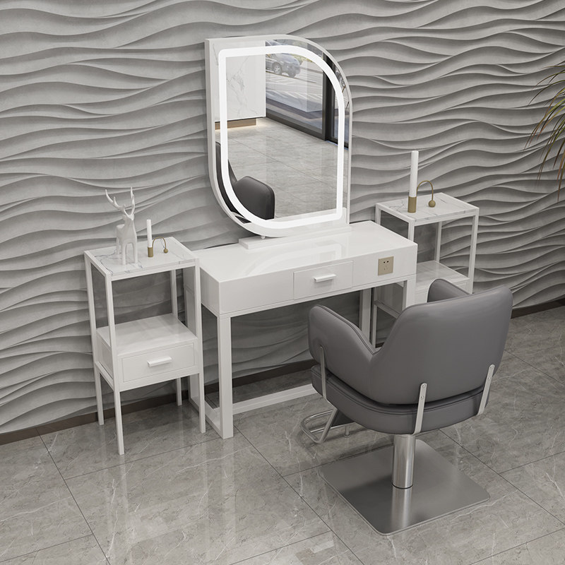 New Pint Tide Shop Online Red Minimalist Beauty Hairdressing Mirror Desk Hair Salon Special Hairdresse Mirror Desk Single Sided Mirror