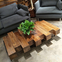 Nordic coffee table solid wood creative simple living room Iron Tea Table Office leisure table personality fashion furniture