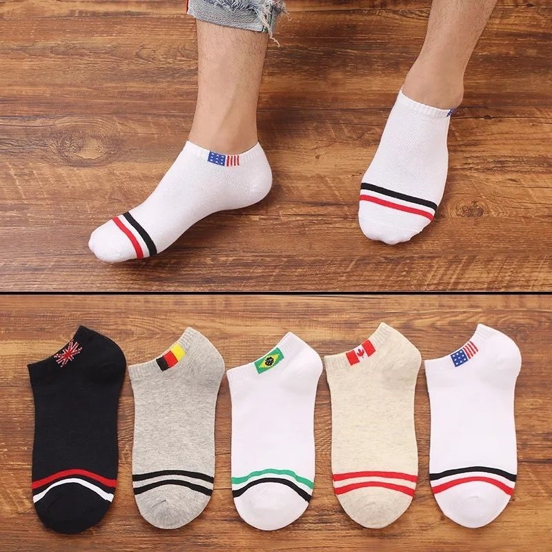 (5-10 pairs of socks men's summer) breathable socks shallow stealth boat socks sucking anti - odor male socks
