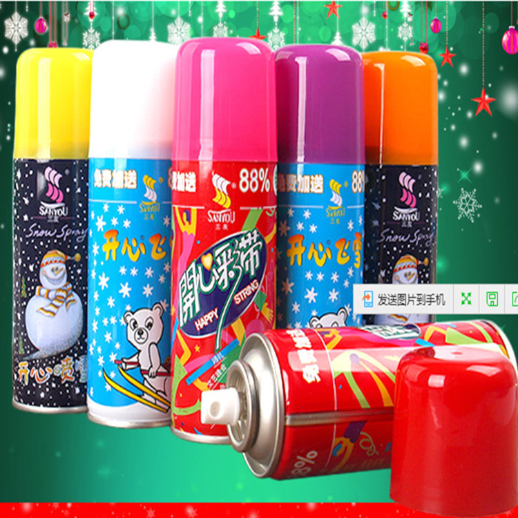 Christmas Spray Snow Flying Snowflakes With Snowflake Play For Christmas Events Decoration Spray Colored With Snowflake Spray Pattern Colorful Strips