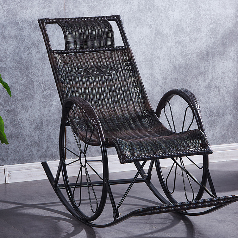 Xinjiang adult recliner rocking chair happy chair elderly chair lazy chair leisure balcony nap chair rattan chair