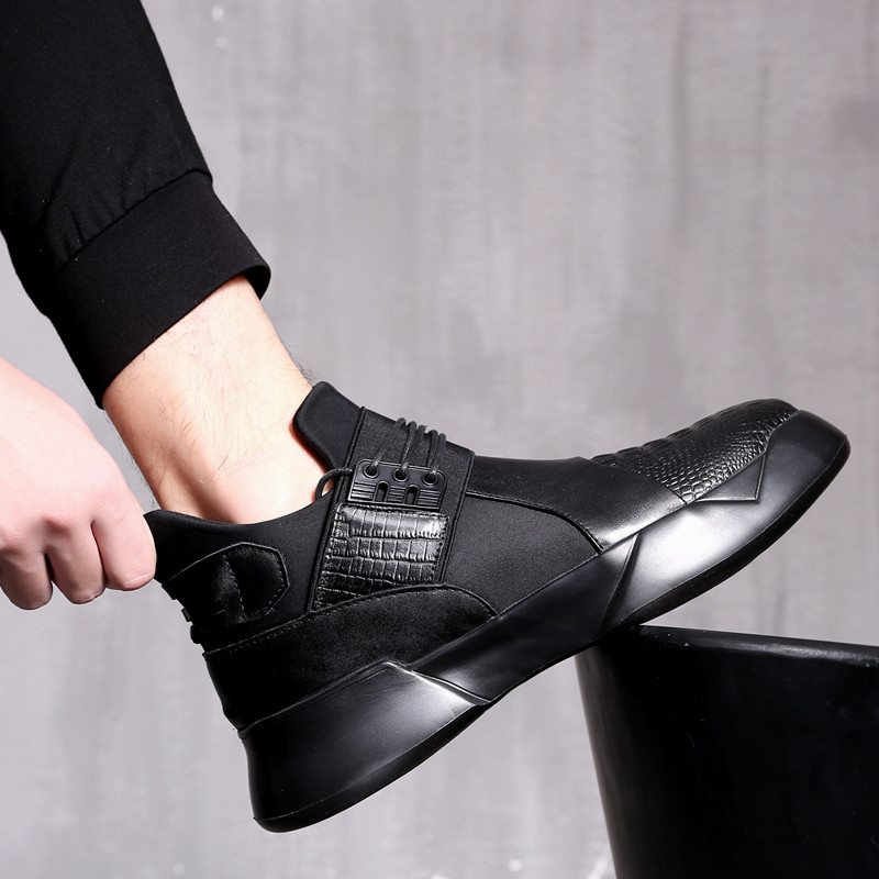 2022 autumn and winter new high-top men's shoes Korean version of the trend Martin boots men's all-match mid-tube leather casual leather shoes for men