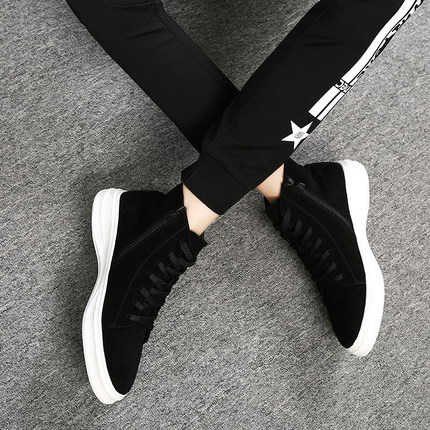 Men's shoes autumn and winter new trendy shoes high-top Martin boots men's British style mid-tube shoes men's plus velvet all-match casual shoes