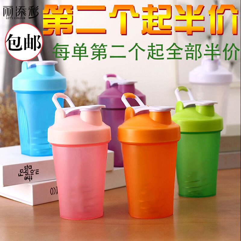 Haphov Tongtong Milkshake Cup Protein Powder Shake Cups Large Capacity Leakproof Sports Water Mug with scales 500ml