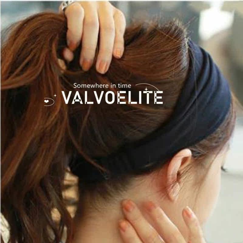 VALVOELITE Yoga beam hair with running tightness suction sweating thin section wide margin elastic mesh red fitness movement headband