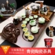 S Трехмерный буддийский поднос для чая+набор рыбного чая Celadon+золотые приборы+горелка ладана