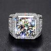 Zirconia studded men's classic baby's breath ring