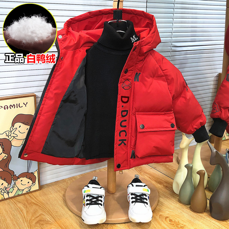 Japan Elsa Keith Boys' down Jacket 2024 New Red Thickened Hooded Cotton Coat Winter Wear Japan Elsa Keith Boys' down Jacket 2024 New Red Thickened Hooded Cotton Coat Winter Wear