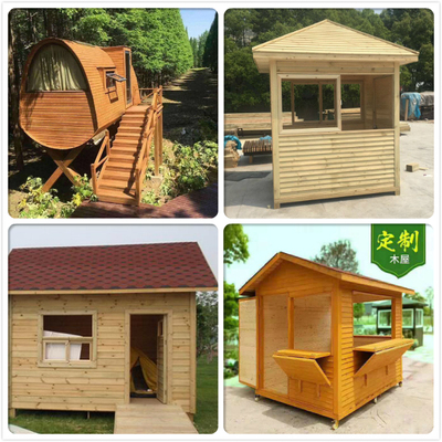 Customized anti-corrosive wooden wooden house farmhouse Lefolk Scenic Area Farmstead Cool Pavilion Villa Outdoor Mobile Sales car Paoanting-Taobao