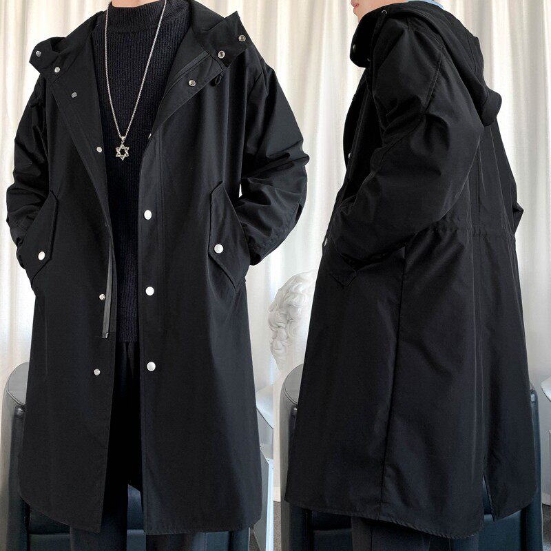 Parker clothing мужская осенне-зимняя куртка, мужская длинная ветровка выше колена, трендовое пальто, свободная плотная зимняя одежда из хлопка