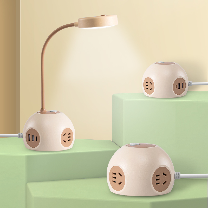Creative Table Lamp USB socket houseBedroom night light student dorm eye guardRead lights multifunctional bedlight lamp