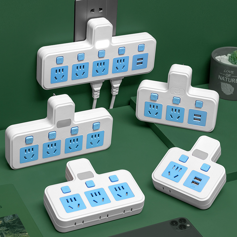 Versatile conversion plug Dormitory Socket Converter Multiplug with USB Home Wireless plugboard with small night light-Taobao