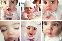 Foreign mixed-blood baby poster Net Red big eyes long eyelashes cute doll wall painting room decoration painting for pregnancy