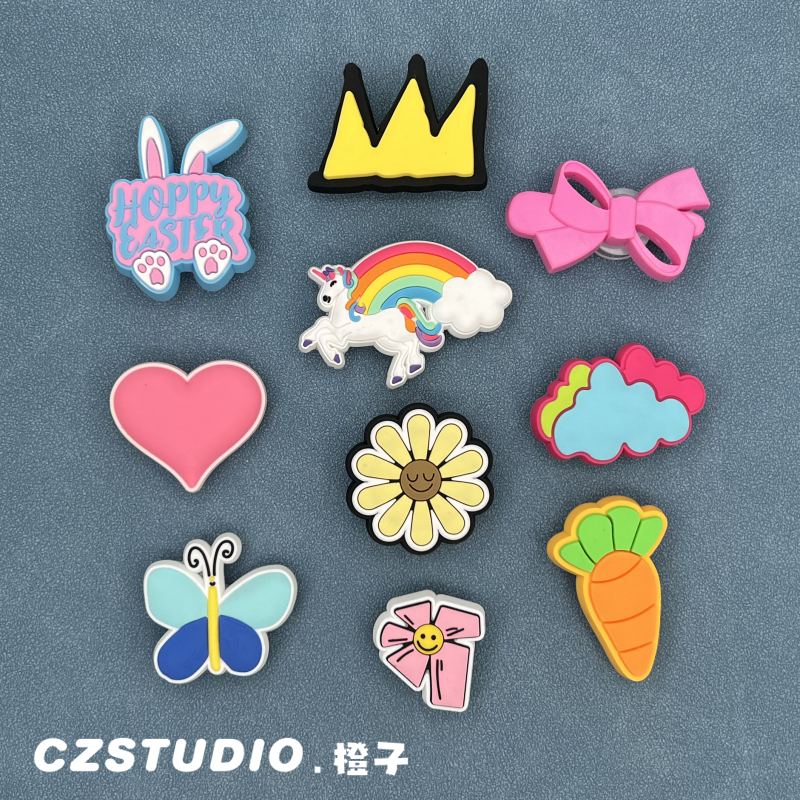 Crocs Shoe Accessories Shoe Charms Suitable for Crocs Shoes Decorative Accessories Universal 3D Shoe Charms Fun Colorful Dreamy