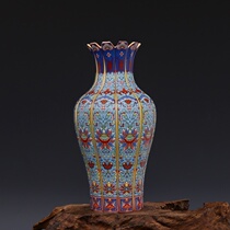 Qing Yongzheng annual enamel color gold flower melon bottle antique porcelain antique porcelain antique porcelain ceramic ornaments