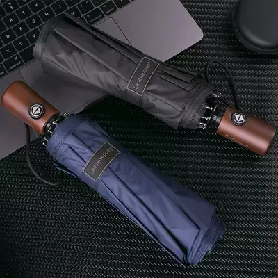 Parasol ten-bone windproof three-fold super sunscreen anti-UV automatic sunshade dual-use men's and women's umbrellas