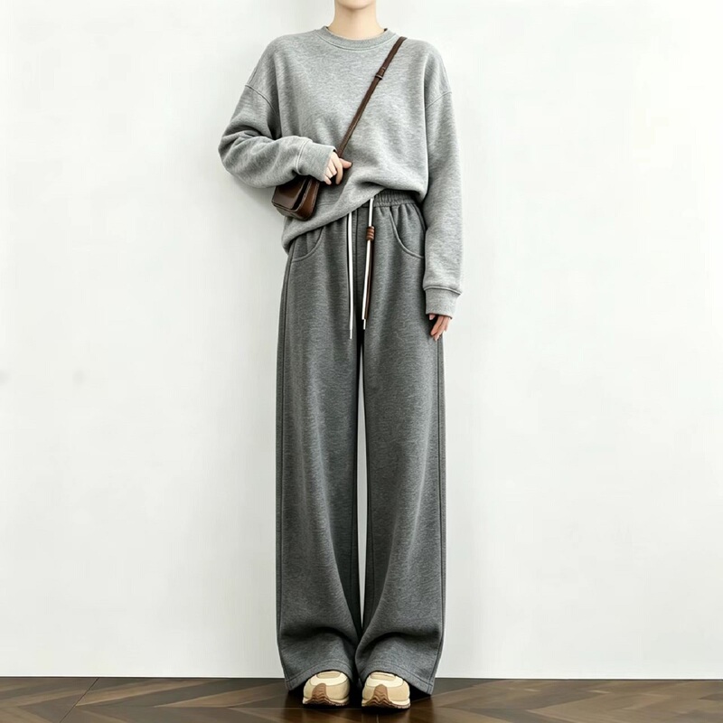 Plus-Size Tall Women's Athletic Sweatpants, Autumn 2026 New Style, Straight-Leg Banana-Shaped Extended Narrow Wide-Leg Casual Pants for Chubby Women Plus-Size Tall Women's Athletic Sweatpants, Autumn 2026 New Style, Straight-Leg Banana-Shaped Extended Narrow Wide-Leg Casual Pants for Chubby Women