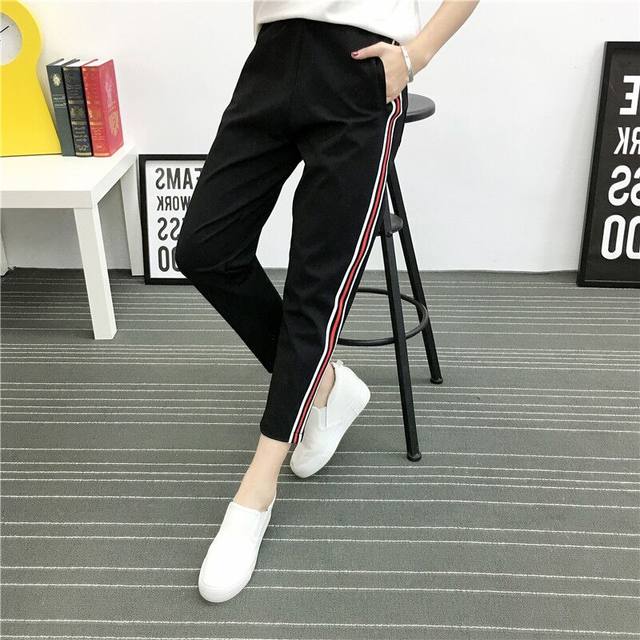 ກາງເກງ harem ແມ່ຍິງ plus size fat mm 200 pounds casual sports pants plus fattening loose slimming nine-point pants carrot summer