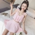 Áo tắm nữ bảo thủ giảm béo bụng ba mảnh bikini chia nhỏ áo tắm ngực nhỏ váy tắm mùa xuân nóng bỏng - Bộ đồ bơi hai mảnh áo bơi 2 mảnh kín đáo Bộ đồ bơi hai mảnh