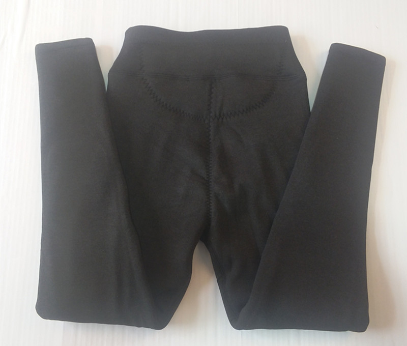 Meilandu dẫn nhiệt vải len cộng với nhung dày eo đầu gối quần ấm quần cotton quần xà cạp mặc phụ nữ quần legging nữ