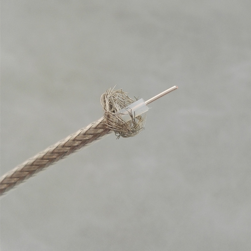 Imported Teflon coaxial cable SFF-50-2-1 shielded wire signal wire audio wire shielded tinned wire core silver-plated