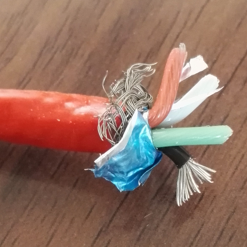美国进口百通4芯屏蔽线镀锡线特氟龙耐高温护套线材外径5.7MM