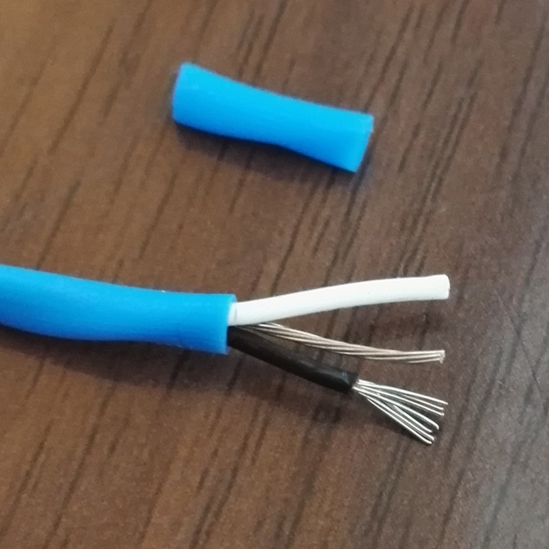 进口特氟龙2芯屏蔽线镀锡线材耐高温护套整线直径3MM