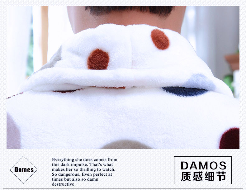 Áo ngủ nam dày flannel mùa thu và mùa đông áo choàng tắm san hô lông cừu dài tay chấm bi vòng tròn đồ ngủ nhà dịch vụ áo choàng tắm áo ngủ trẻ em