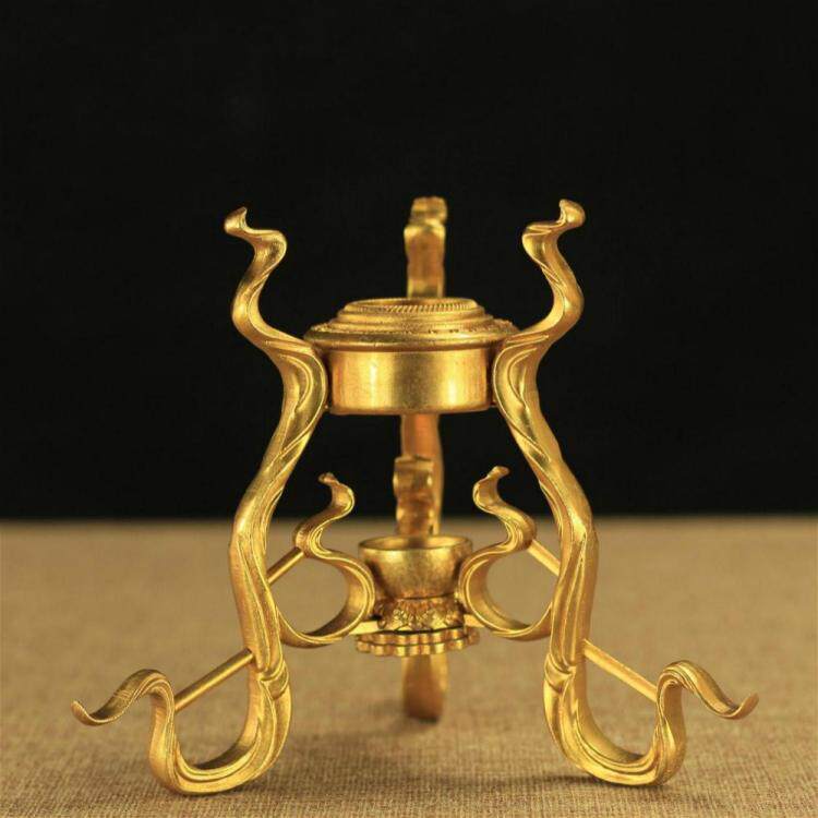 Boutique pure copper three-foot hand-shaking base Dual-axis bearing transwarp via the wheel warp cylinder Miune Supplies Size Number Common