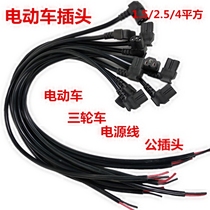 Electric vehicle power cord Bold T-shaped plug Universal male plug Motor elbow product word National standard 1 5 2 5 4