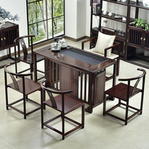 Tea table Solid wood tea table Tea cart Tea sea tea house Kung Fu tea set Simple new Chinese rosewood tea tray Household