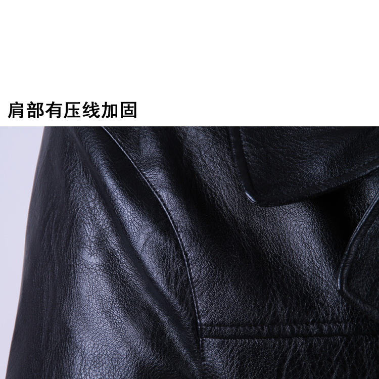 Chiến tranh thế giới thứ hai Đức U-Submarine Commander Áo da Slim Black Grey Washed Long Hunting Men áo khoác nỉ nam