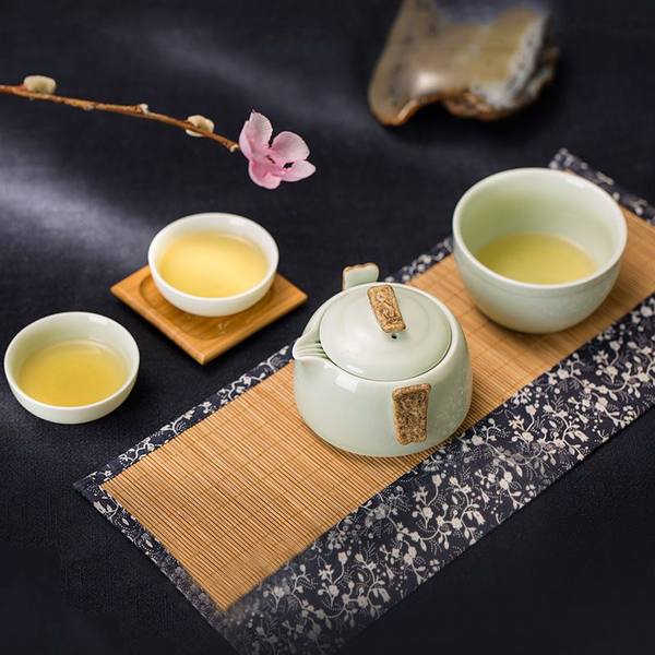 阿特泥 快客杯 龙泉青瓷功夫茶具便携旅行套装 优惠券折后￥38包邮（￥98-60）送便携包