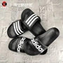 Xicheng Sports Adidas Thể thao nam cổ điển Dép ba sọc Giày đi biển thông thường AQ4761 AQ4757 - Dép thể thao dép gucci chính hãng