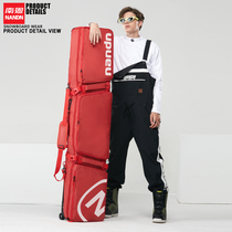 1920 Nanen ski bag with roller single double board bag large capacity retractable PU waterproof fabric ski equipment