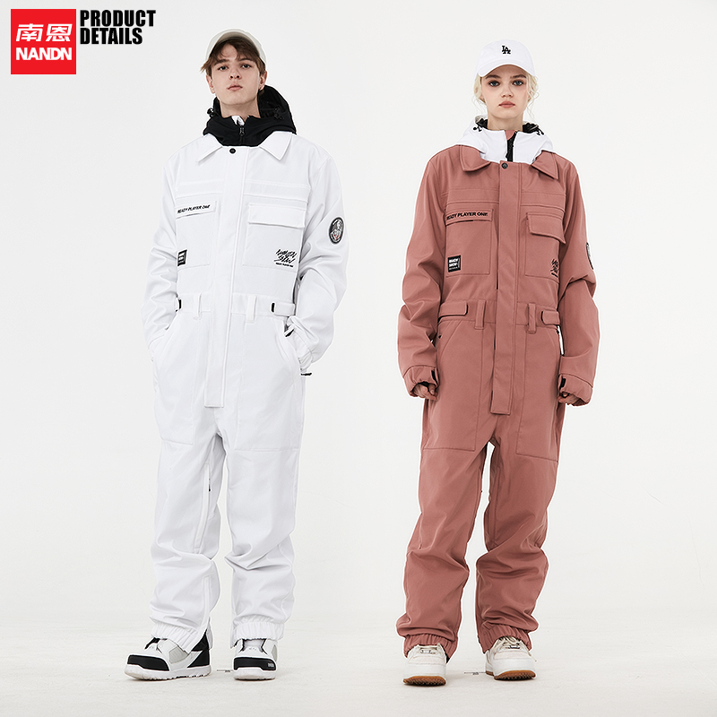 Nan'en couple snowboard workwear ski suit waterproof clip thick cotton men's and women's ski suit ski pants