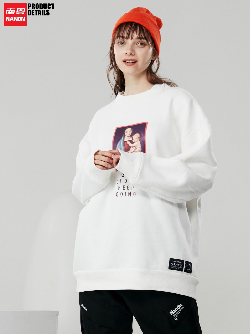 1920 NANDN NANDN ski round neck thick cotton T men's and women's ski clothes warm base shirt single and double board long version of the snow suit