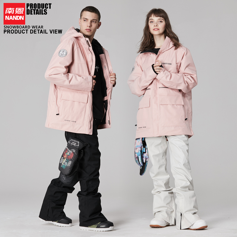 South En NANDN ski suit Couple Couple tooling thickened clip cotton anti-snow suit pants men and women wear resistant and waterproof