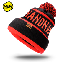 Nanen NANDN winter outdoor couples knitted wool ball cap warm Sports ear protection ski hat