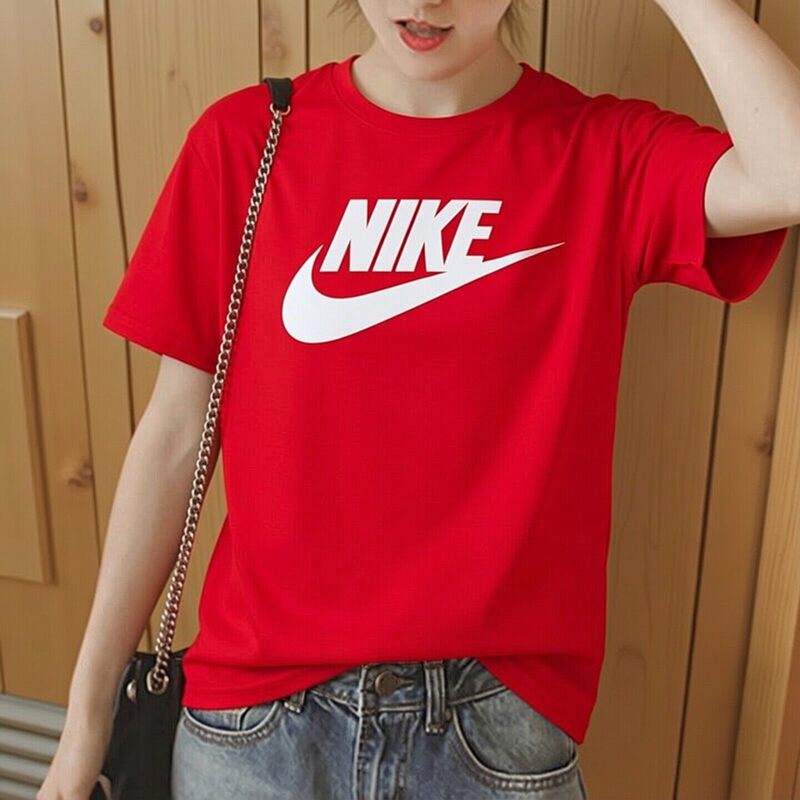 Nike Nike Women's Short-Sleeved T-Shirt 2026 New Year's Red T-Shirt Running Fitness Breathable Casual Half-Sleeved Shirt
