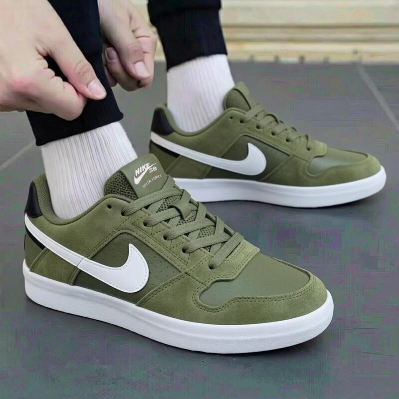 Nike Sb Delta Force Vulc Sneakers Green Retro Sneakers New Men's Casual Shoes Nike Sb Delta Force Vulc Sneakers Green Retro Sneakers New Men's Casual Shoes