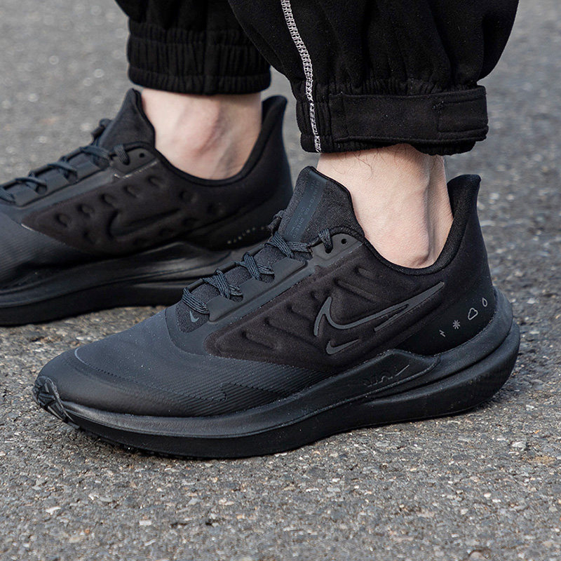 Nike Men's Running Shoes 2026 New Model Air Winflo 9 Cushioning Running Shoes Black Warrior Sports Shoes for Men