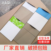 Jiaqi kitchen decoration modern simple paint whole cabinet whole house custom spell color crystal glass door custom