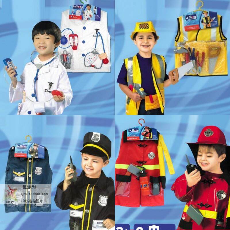 Children's Professional Dress Up Firefighter Engineer Doctor Children's Masquerade Costume